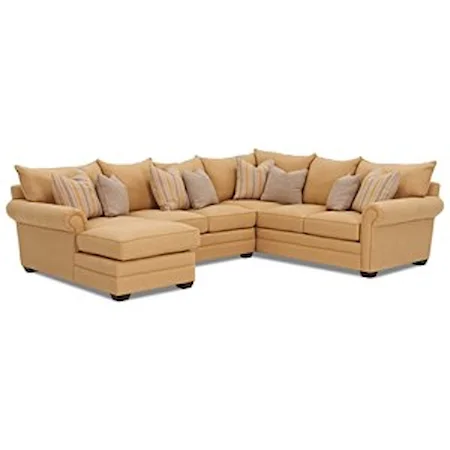 Four Piece Sectional Sofa with LAF Chaise